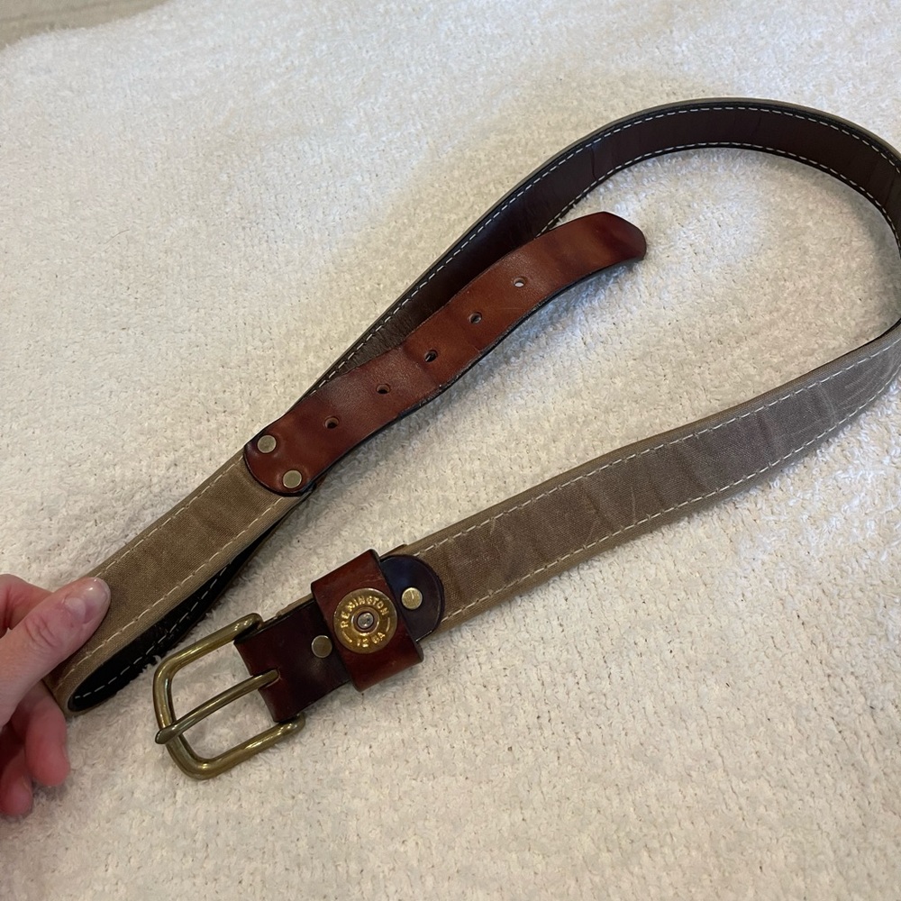 Remington shotshell waxed canvas belt